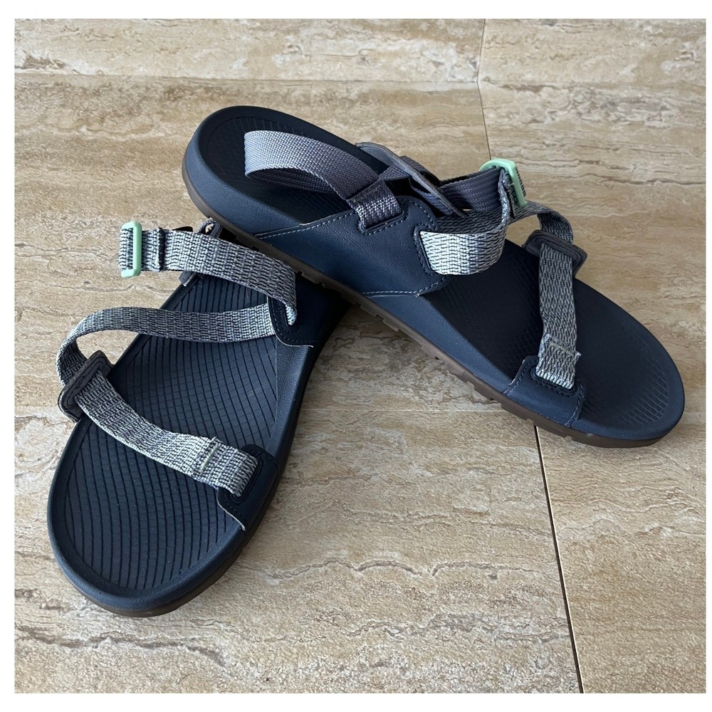 Chaco Bodhi Sandals Womens 12 Navy Grey Strappy Hiking Water Shoes Excellent